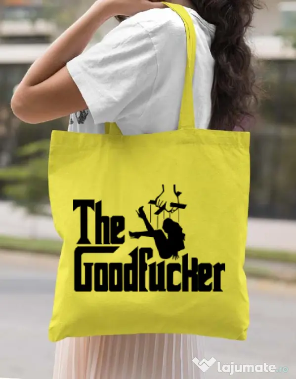 Sacosa din panza The goodfucker Galben