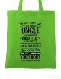 Sacosa din panza The lucky one Verde mar
