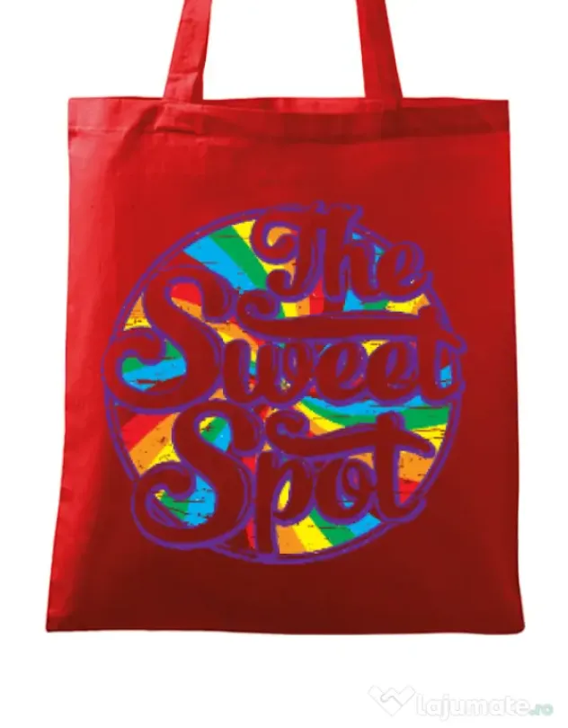 Sacosa din panza The sweet spot Rosu