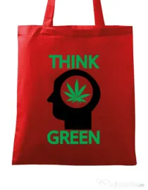 Sacosa din panza Think green Rosu