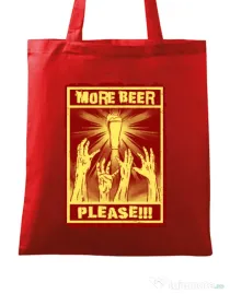 Sacosa din panza Thirsty zombies Rosu