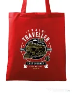 Sacosa din panza Train Traveller Rosu