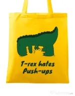Sacosa din panza T-rex push-ups Galben