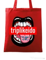 Sacosa din panza Trip like I do Rosu