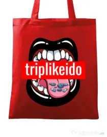 Sacosa din panza Trip like I do Rosu