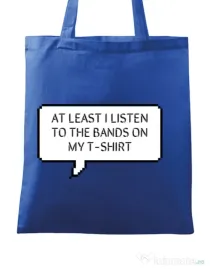 Sacosa din panza T-shirt band Albastru regal