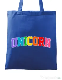 Sacosa din panza Unicorn Albastru regal