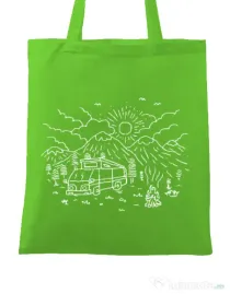 Sacosa din panza Wander Verde mar