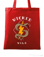 Sacosa din panza Wicked wild Rosu