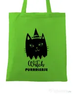 Sacosa din panza Witch Purrrlease Verde mar