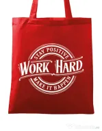 Sacosa din panza Work Hard Rosu