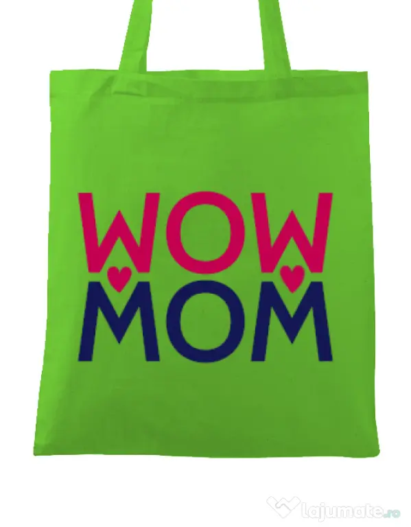 Sacosa din panza Wow mom Verde mar