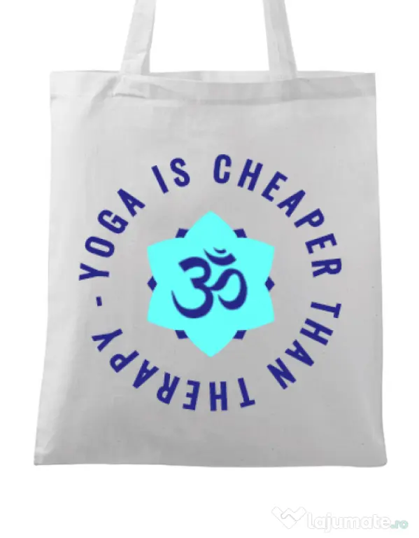 Sacosa din panza Yoga is cheaper Alb