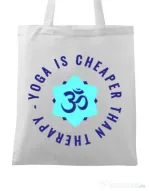 Sacosa din panza Yoga is cheaper Alb