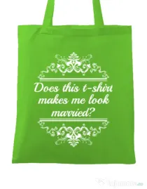 Sacosa personalizata Mireasa Marriage Verde