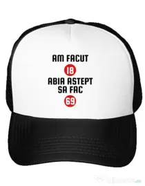 Sapca personalizata Am facut 18 ani Alb