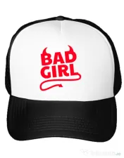 Sapca personalizata Bad girl Alb