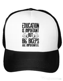 Sapca personalizata Big biceps Alb