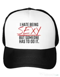 Sapca personalizata I hate being sexy Alb