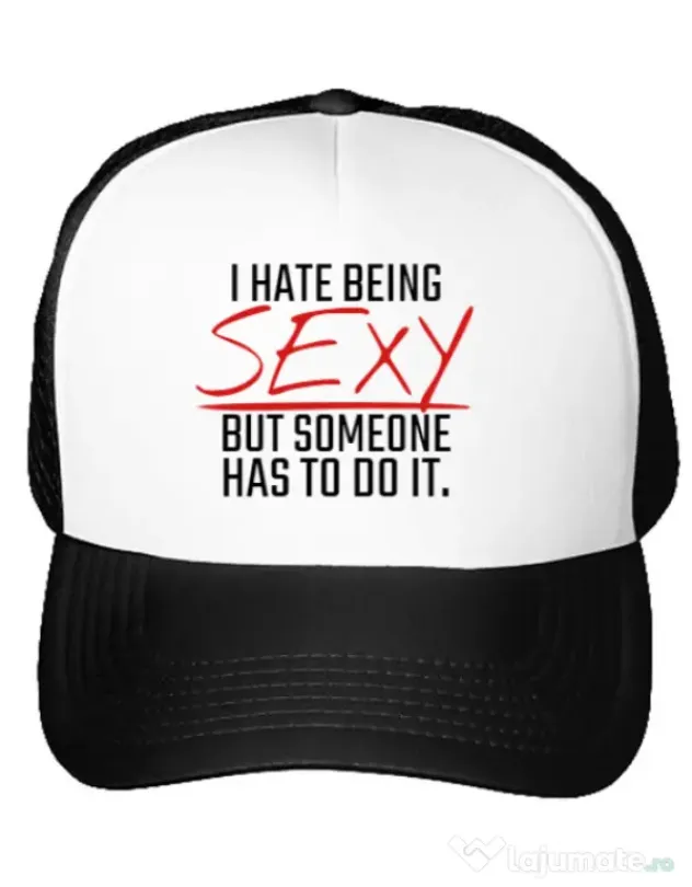 Sapca personalizata I hate being sexy Alb