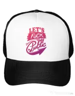 Sapca personalizata Let's fuck in public Alb