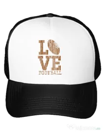 Sapca personalizata Love football Alb