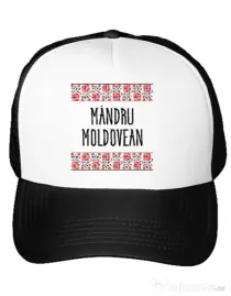 Sapca personalizata Mandru moldovean Alb