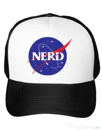 Sapca personalizata Nerd Alb