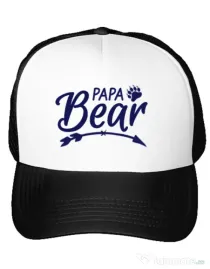 Sapca personalizata Papa bear Alb