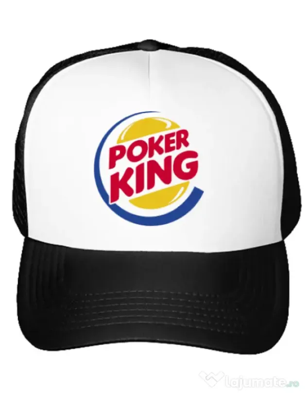 Sapca personalizata Poker King Alb