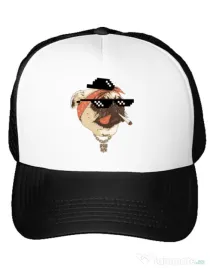 Sapca personalizata Pug Life Alb