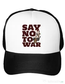 Sapca personalizata Say no to war Alb