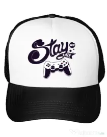 Sapca personalizata Stay up late Alb