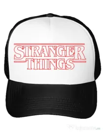 Sapca personalizata Stranger things outline Alb