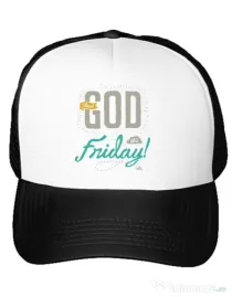 Sapca personalizata Thank GOD its Friday Alb