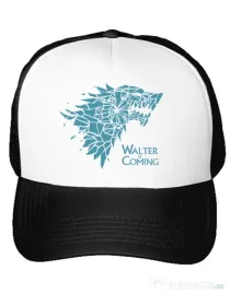 Sapca personalizata Walter is coming Alb