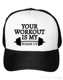 Sapca personalizata Your workout Alb