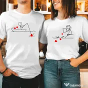 Set Tricouri Cuplu Fishing for Love 