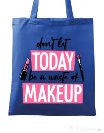Sacosa din panza A waste of makeup Albastru regal