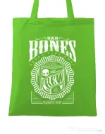 Sacosa din panza Bad bones crew always win Verde mar