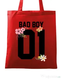 Sacosa din panza Bad boy Rosu