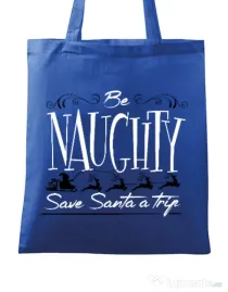 Sacosa din panza Be naughty Albastru regal