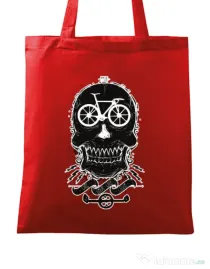Sacosa din panza Bicycle love Rosu