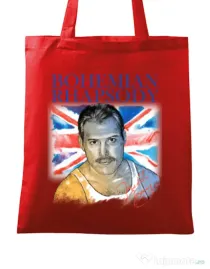 Sacosa din panza Bohemian Rhapsody Rosu