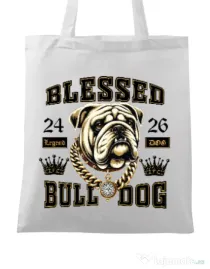 Sacosa din panza BULLDOG 01 Alb