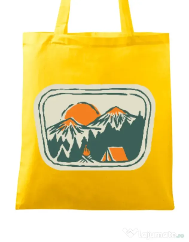 Sacosa din panza Camping badge Galben