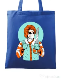 Sacosa din panza Clown killer Albastru regal