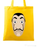 Sacosa din panza Dali mask Galben