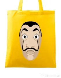 Sacosa din panza Dali mask Galben