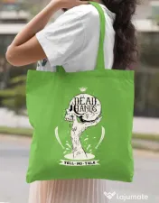 Sacosa din panza Dead hands Verde mar 